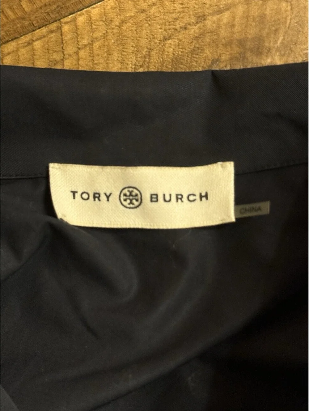 Tory Burch Topstitching Cotton Poplin Tunic Shirt Dress Size 4 Black